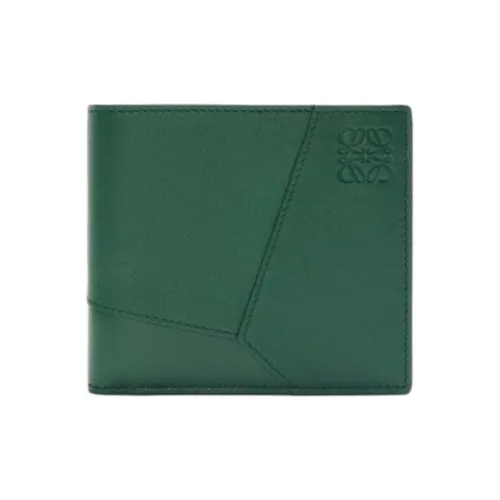 LOEWE Пазл Телячья кожа Кошелек Мужской Вечнозеленый