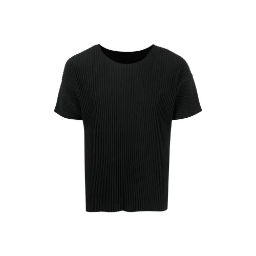 Homme Plissé Issey Miyake Черные Мужские Рубашки