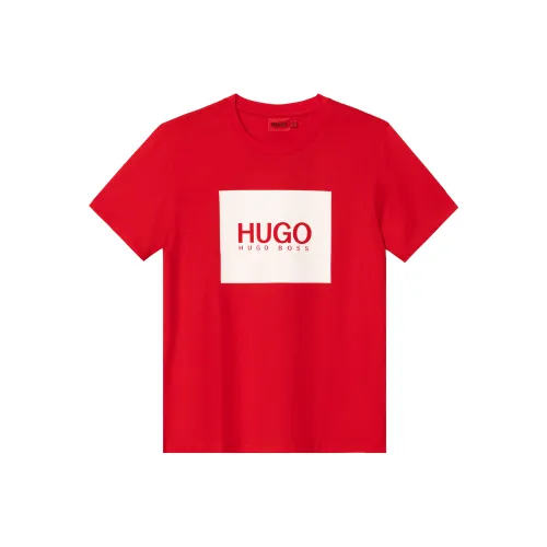 Hugo Boss Red Men's T-Shirts Hugo Boss Красные Мужские Футболки