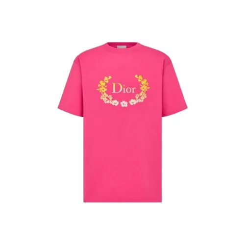 DIOR Розовые Унисекс Футболки