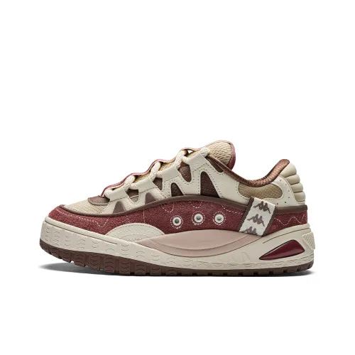 KAPPA Шорты Устойчивые к истиранию Низкий Топ Скейтборд Кроссовки Унисекс Серый Коричневый Белый