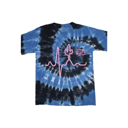 TRAVIS SCOTT Синие Унисекс Футболки