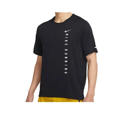 Nike Бег Т-Рубашка Мужская Черная