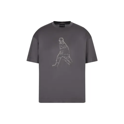 EMPORIO ARMANI Серые Мужские T-Рубашки