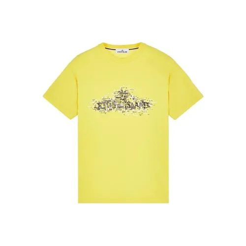 Stone Island SS23 Ярко-желтые Мужские T-рубашки