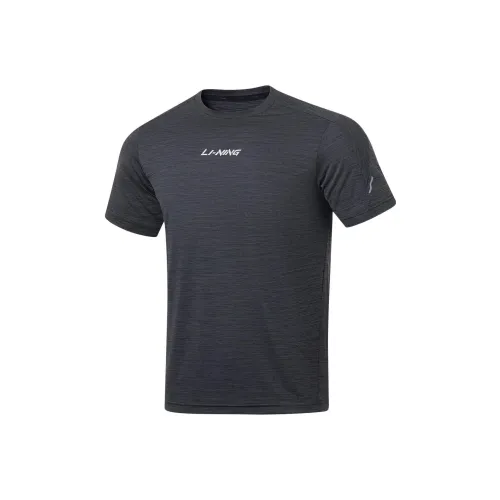 Лайнер Fitness Series T Рубашка Мужская Черный Меланжевый Серый