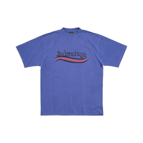 Balenciaga Темно-синие мужские футболки T