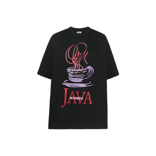 Vetements Черная унисекс футболка