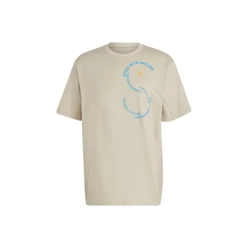 Adidas x Stella McCartney Рукав с спущенным плечом T-рубашка Унисекс Желтый Зеленый