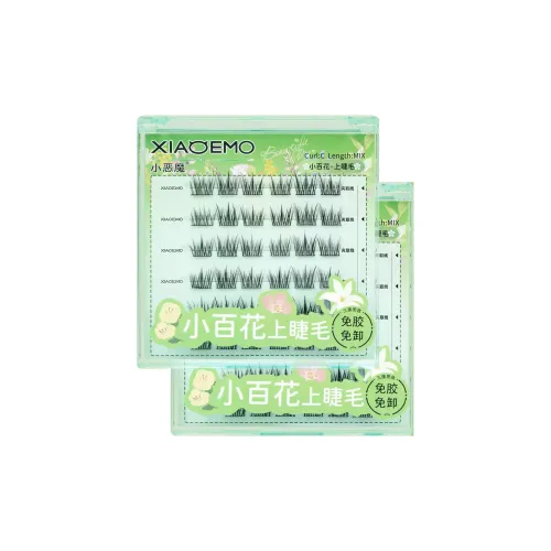 XIAOEMO PURE Little Hundred Flowers Накладные ресницы Один кластер Естественный Длинный Клей в Стиле Демон 6 рядов Коробка