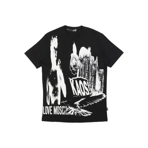 MOSCHINO Мужские черные T-рубашки