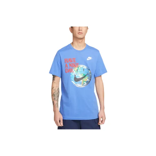 nike T-Shirt Мужская Светлая Гоночная Синие