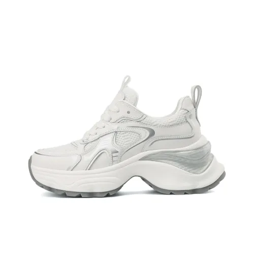 Rosa Bianca Низкий Топ Кроссовки с Толстой Подошвой Женские Белые