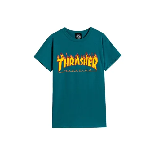 Thrasher T-Shirt US Version Unisex Lake Blue