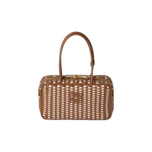 MIU MIU Beau Коровья кожа Сумка Унисекс Коричневый