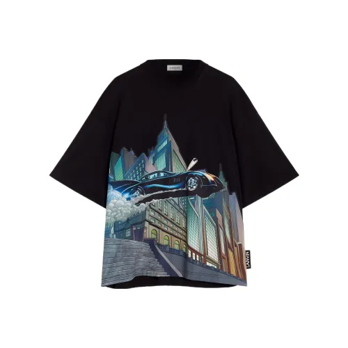 Lanvin x Batman Черные Мужские T-рубашки