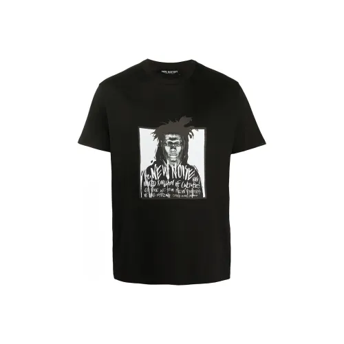 Neil Barrett совместная брендовая мужская черная рубашка T