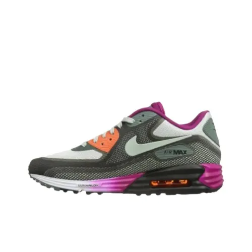 Nike Air Max LUNAR 90 Abrasion Resistant Низкий Топ Повседневные Беговые Кроссовки Женские Серый Фиолетовый