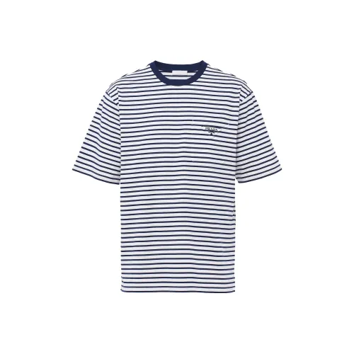 PRADA Мужские синие T-рубашки