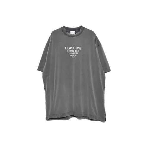 Vetements Темно-серые Мужские T-рубашки