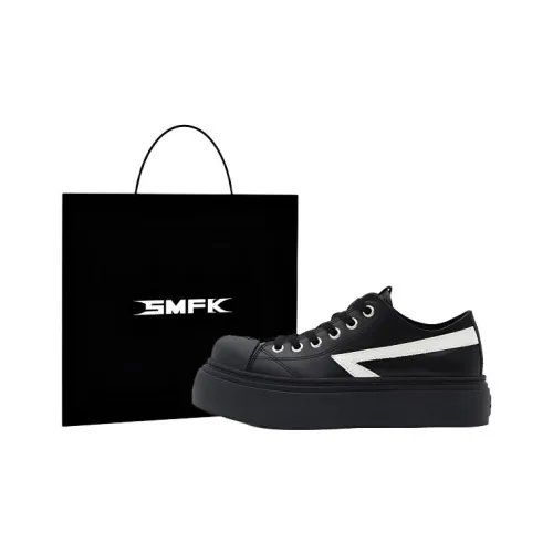 SMFK Низкий топ Скейтборд Кроссовки Женские Дикий Черный