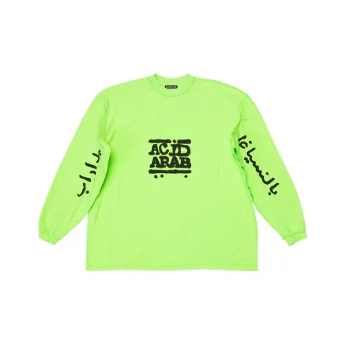 BALENCIAGA Неоновый зеленый Унисекс Футболка