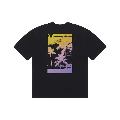 Чемпион Rochester Черная Унисекс Рубашка T