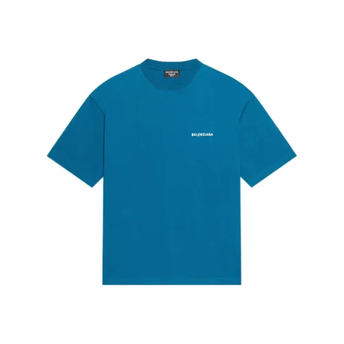 Balenciaga T-Shirt Loose Fit Men's Azure Blue