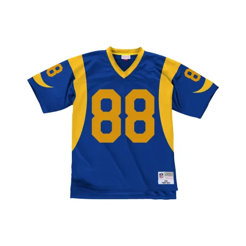 Mitchell Ness Blue Men's T-Shirts Mitchell Ness Синие Мужские Футболки