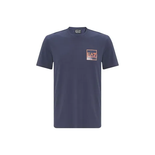 EMPORIO ARMANI EA7 Темно-синие мужские футболки T