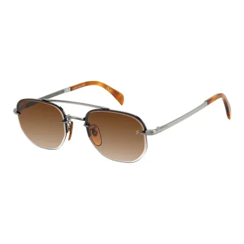 DAVID BECKHAM Металл Aviator Солнцезащитные очки Мужской Коричневый