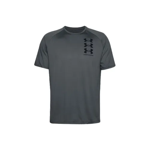 Under Armour Прямой крой T-рубашка Мужская Персиково-серый