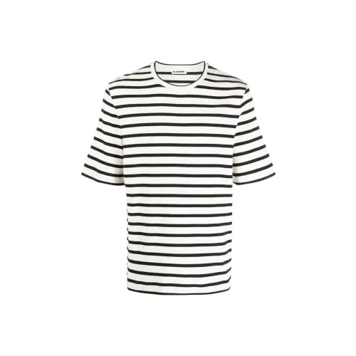 JIL SANDER Черный/Белый Мужская T-рубашка