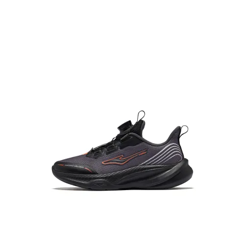 ERKE KIDS Беговые кроссовки Low Top Глубокий черный/Оранжевый Красный Дети