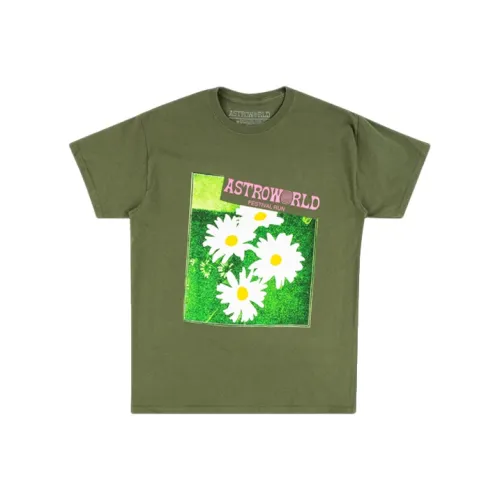 TRAVIS SCOTT Зеленая Унисекс Футболка