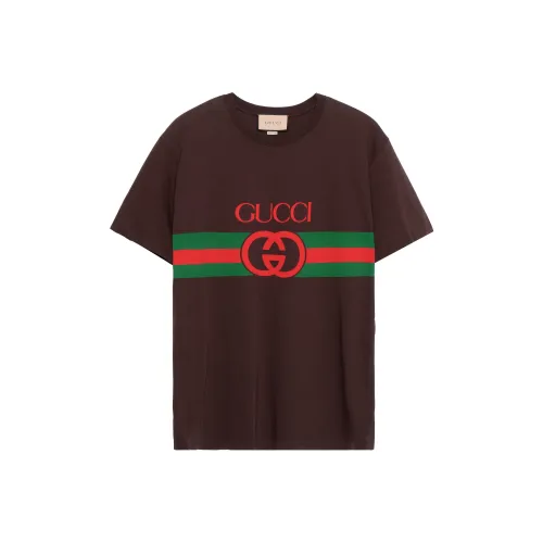 GUCCI Коричневый Мужской T-рубашки