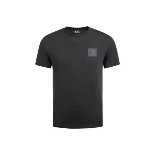 EMPORIO ARMANI EA7 Черные Мужские T-Рубашки