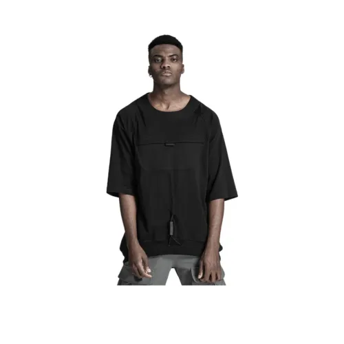 NORVINCY Комфортный и дышащий отводящий пот однотонный 100% хлопок короткий рукав мужская футболка