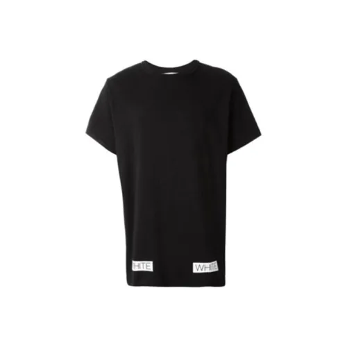 Off Белый SS21 T Рубашка Мужская Черная