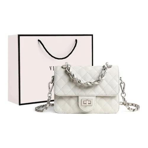 VINEY Сумка через плечо из коровьей кожи стандартная женская китайский стиль белый