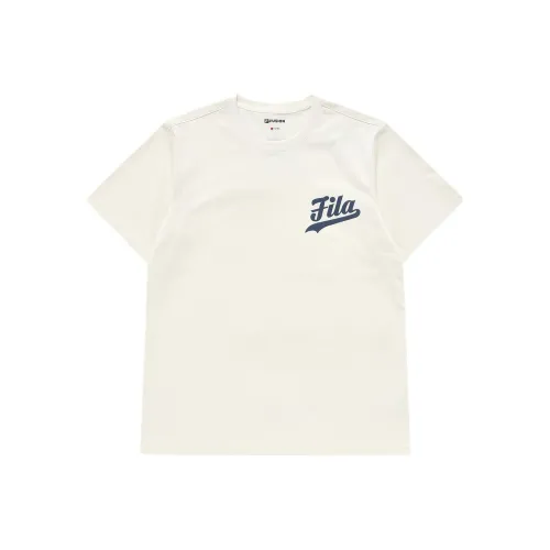 FILA FUSION Baseball серия Jasmine Молочно-белая Мужская T-рубашка