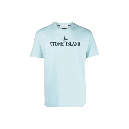 STONE ISLAND Рубашка Мужская Ice Синий