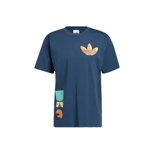 Adidas Originals T-Shirt Мужская Морской Синий