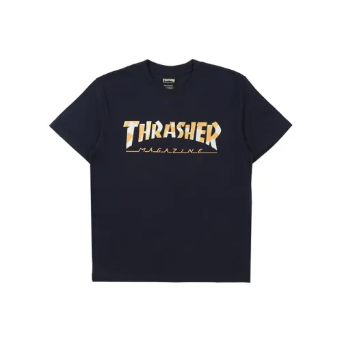 Thrasher T-Shirt Японская версия Унисекс Синий