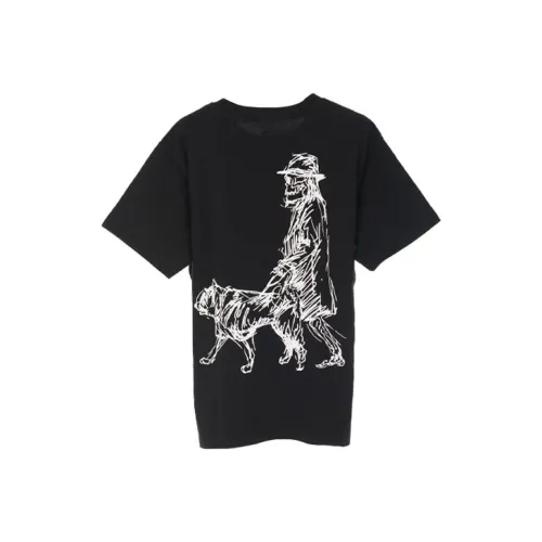 Yohji Yamamoto Черные Мужские T-Рубашки