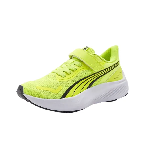 PUMA Pounce Lite Детская беговая обувь Низкий топ Зеленый Школьный возраст