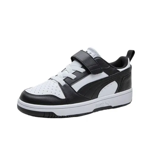 PUMA Rebound V6 Lo Детские Скейтбординги Низкий Топ Черный/Белый Школьный возраст