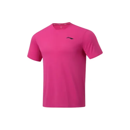 LiNing T-Shirt Мужская Ярко-Розовая