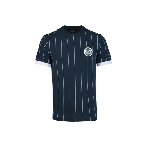 EMPORIO ARMANI EA7 Темно-синие мужские футболки T