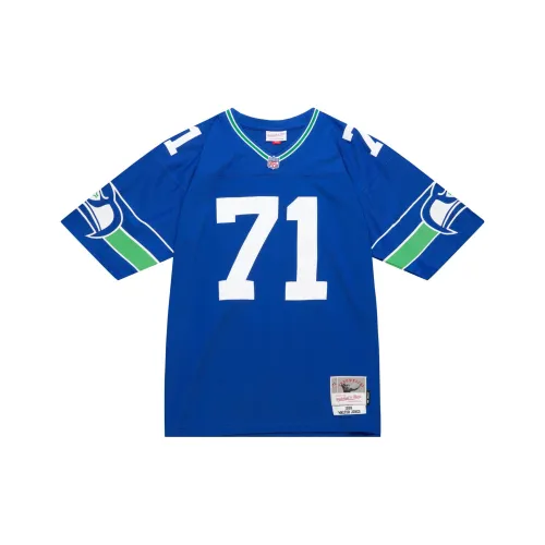 Mitchell Ness Blue Men's T-Shirts Mitchell Ness Синие Мужские Футболки